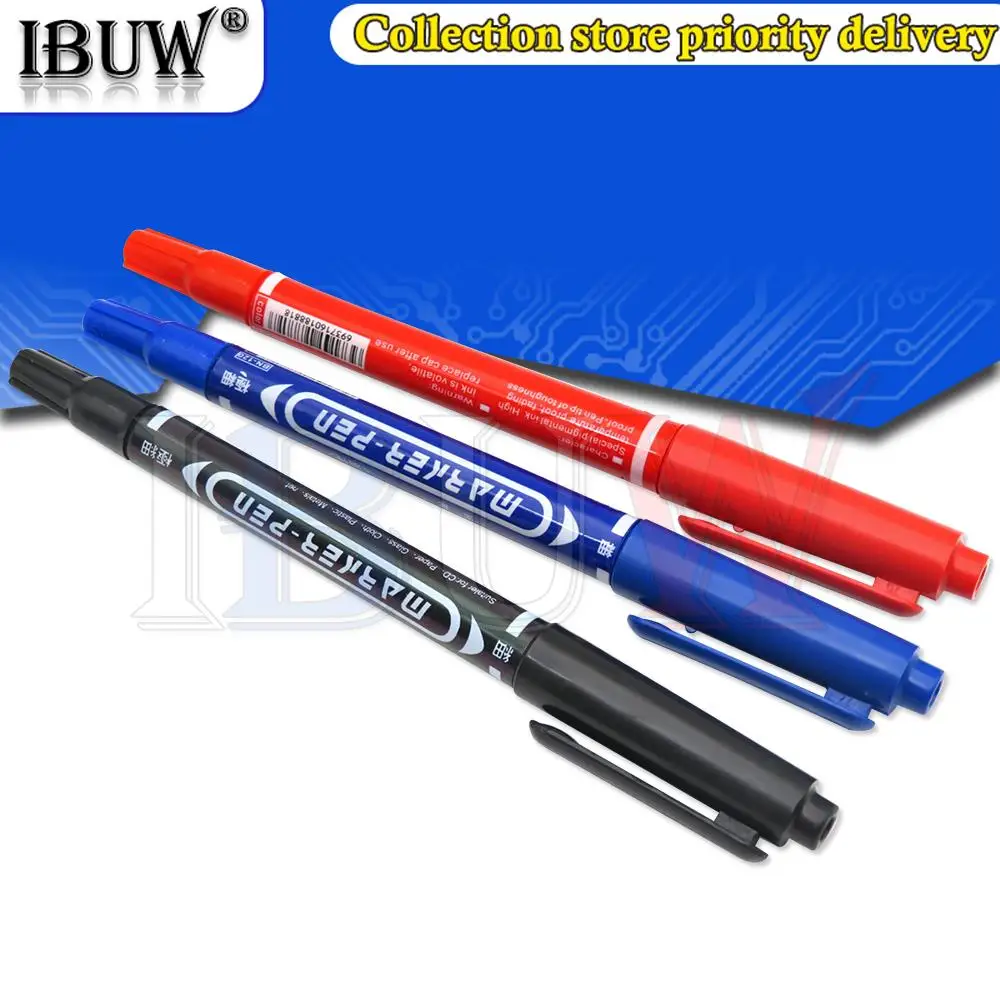 Smart Electronics CCL Anti-etching PCB circuit board Ink Marker Double Pen For DIY PCB Module
