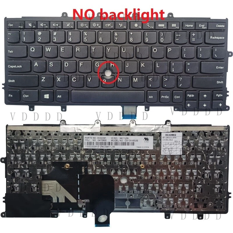 L... Laptop US KEYBOARD NEW FOR Thinkpad X230S X240 X240S X250 X260 X270 No pointing