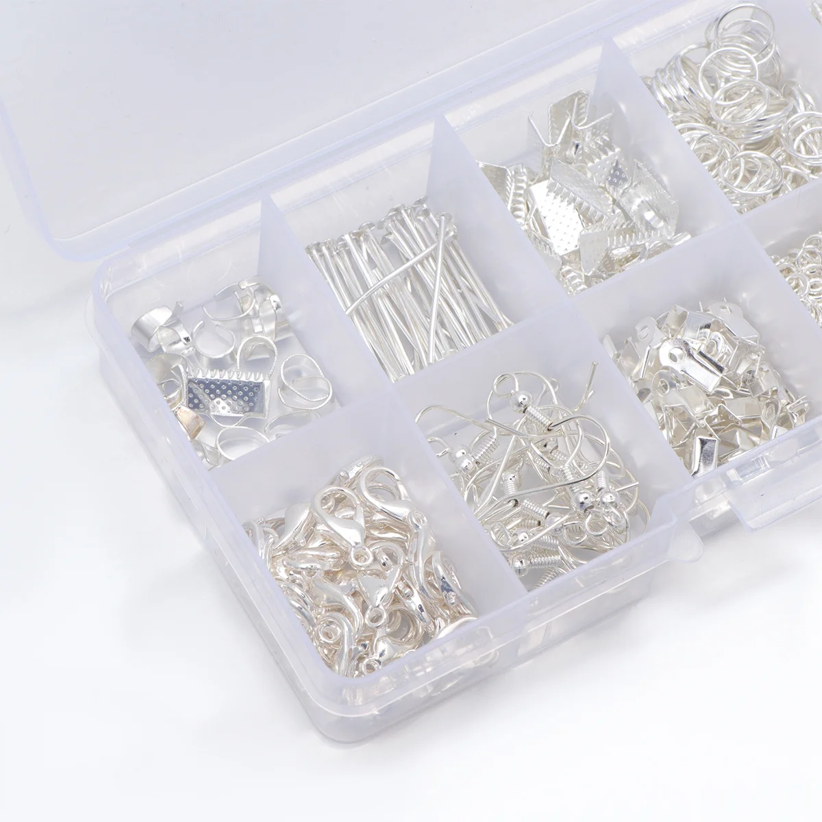 

1Set DIY Earrings Accessories Handmade Jewelry Material Kit with Various Findings for Personalized Ear Jewelry Silver Tone