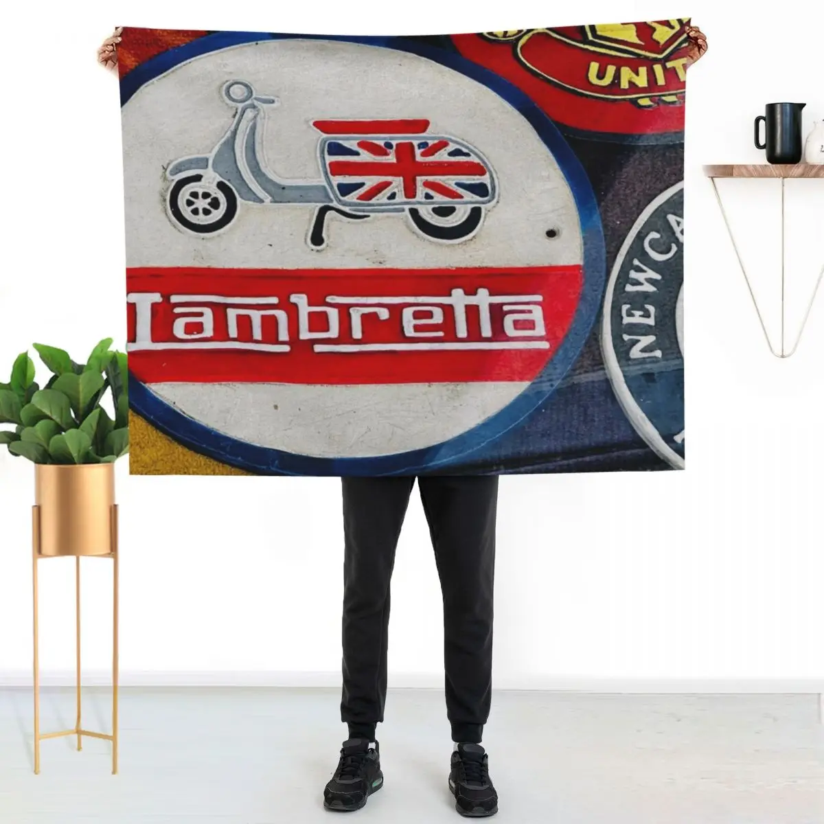 vintage Lambretta advertising signs Throw Blanket Blankets For Baby Decoratives Large Hair Sofa Quilt funny gift Blankets