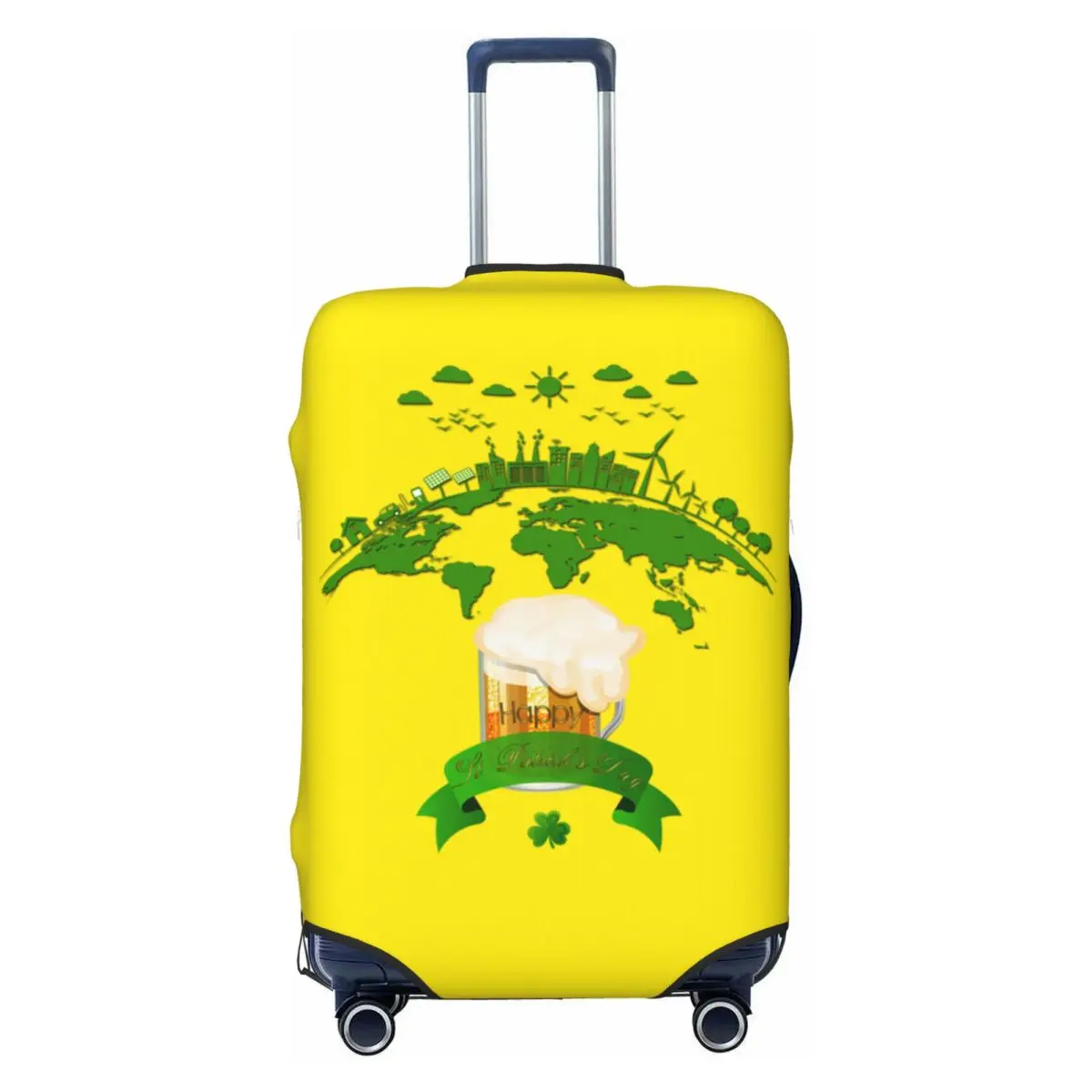 

Cute St. Patrick's Day Luggage Cover Protector Dust Proof Travel Suitcase Covers