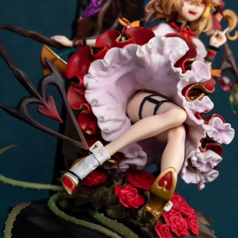 23cm Touhou 프로젝트 Flandre 스칼렛 뱀파이어 게임 소녀 그림 모델 동상 소년 컬렉션 데스크탑 장식 장식품 장난감 선물