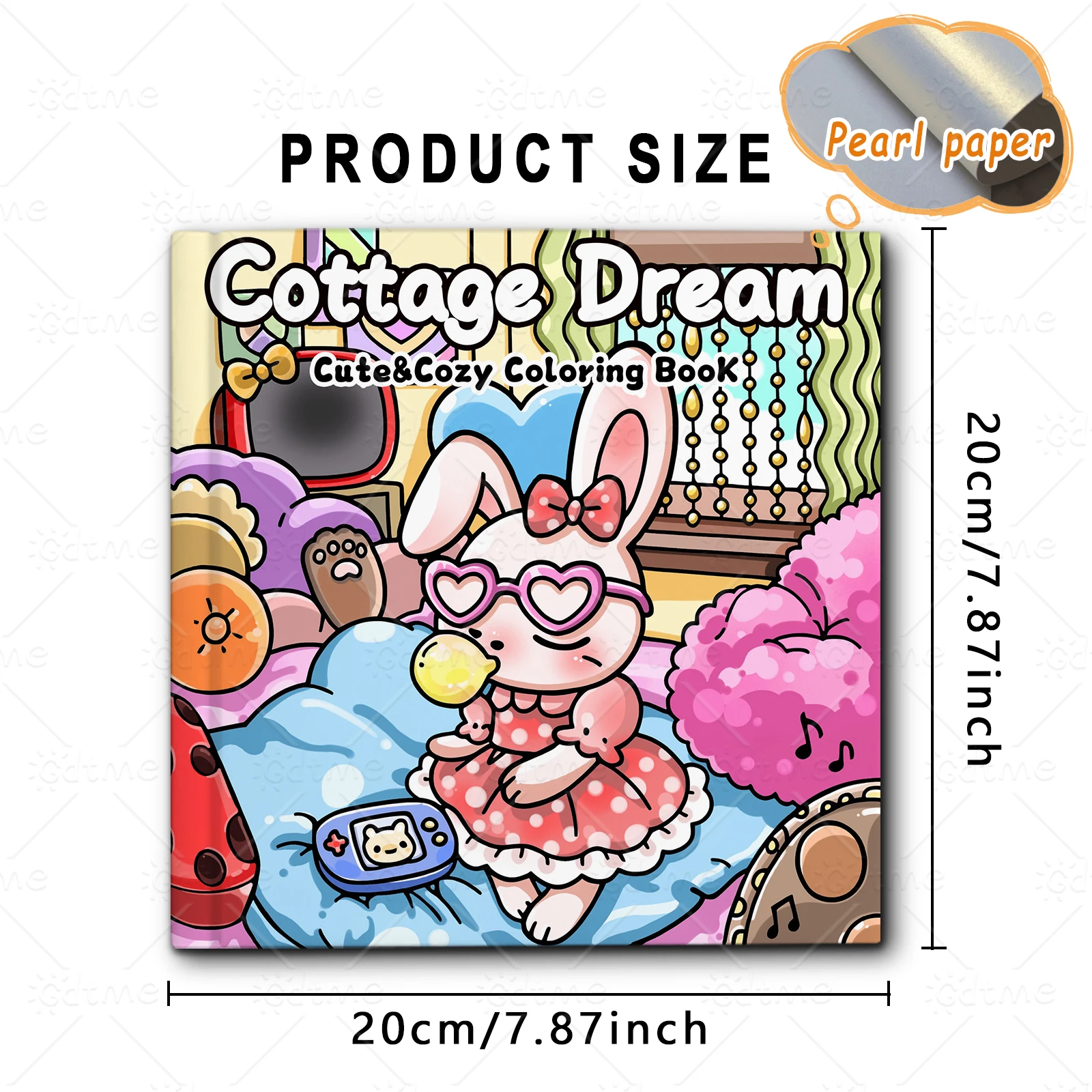 Cottage Dream Bold-easy Patterns Coloring Book for Adults Cute Drawing Book Perfect Gift for Party and Birthday