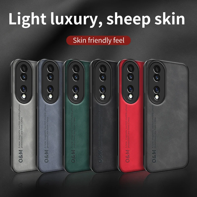 For Honor 70 Чехол для Skin Feel Shockproof Matte Leather Case Soft Back Cover Funda For Honor 70