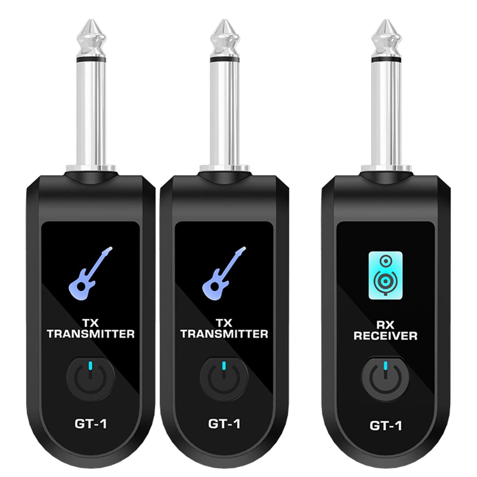 Trasmettitore e Ricevitore Audio Wireless 2.4G per Chitarra con Suono Preciso, Sistema Digitale Ricaricabile per Strumenti Elettrici