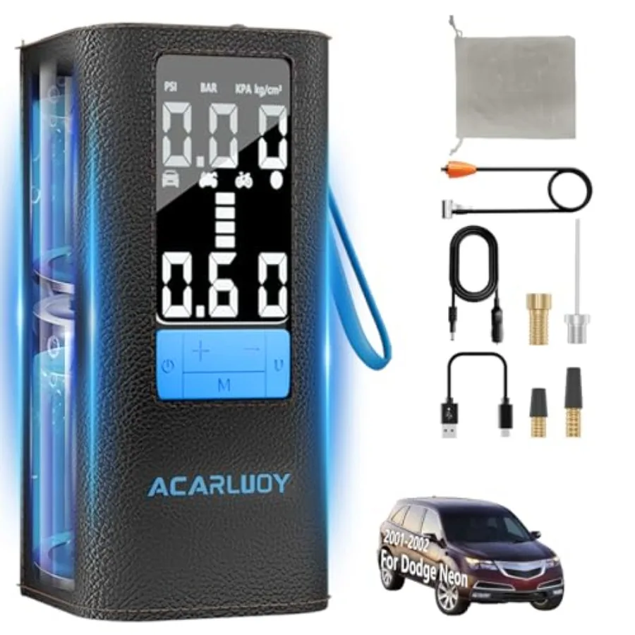 

Портативный воздушный компрессор, накачка шин, 150PSI, 6000 мАч, беспроводной воздушный насос для автомобильных шин, 3X более быстрее накачивание, ЖК-дисплей, черный, подходит