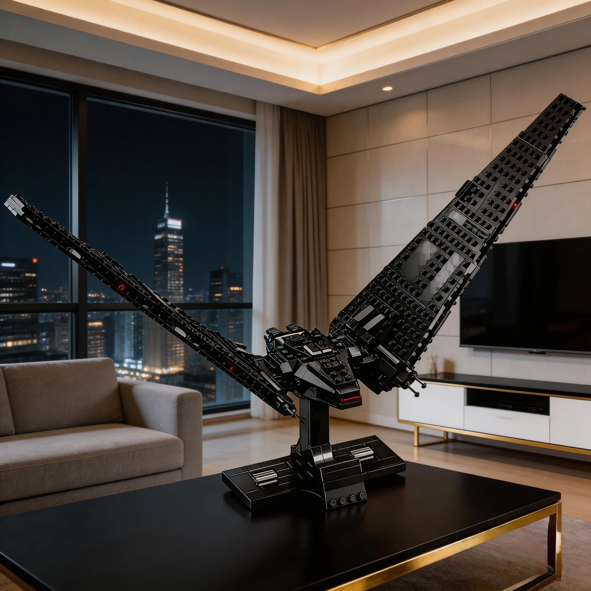 

Набор для сборки модели космического шаттла «Космическая война 2026» (черный, модульный, 386 деталей) для домашнего декора, для взрослых