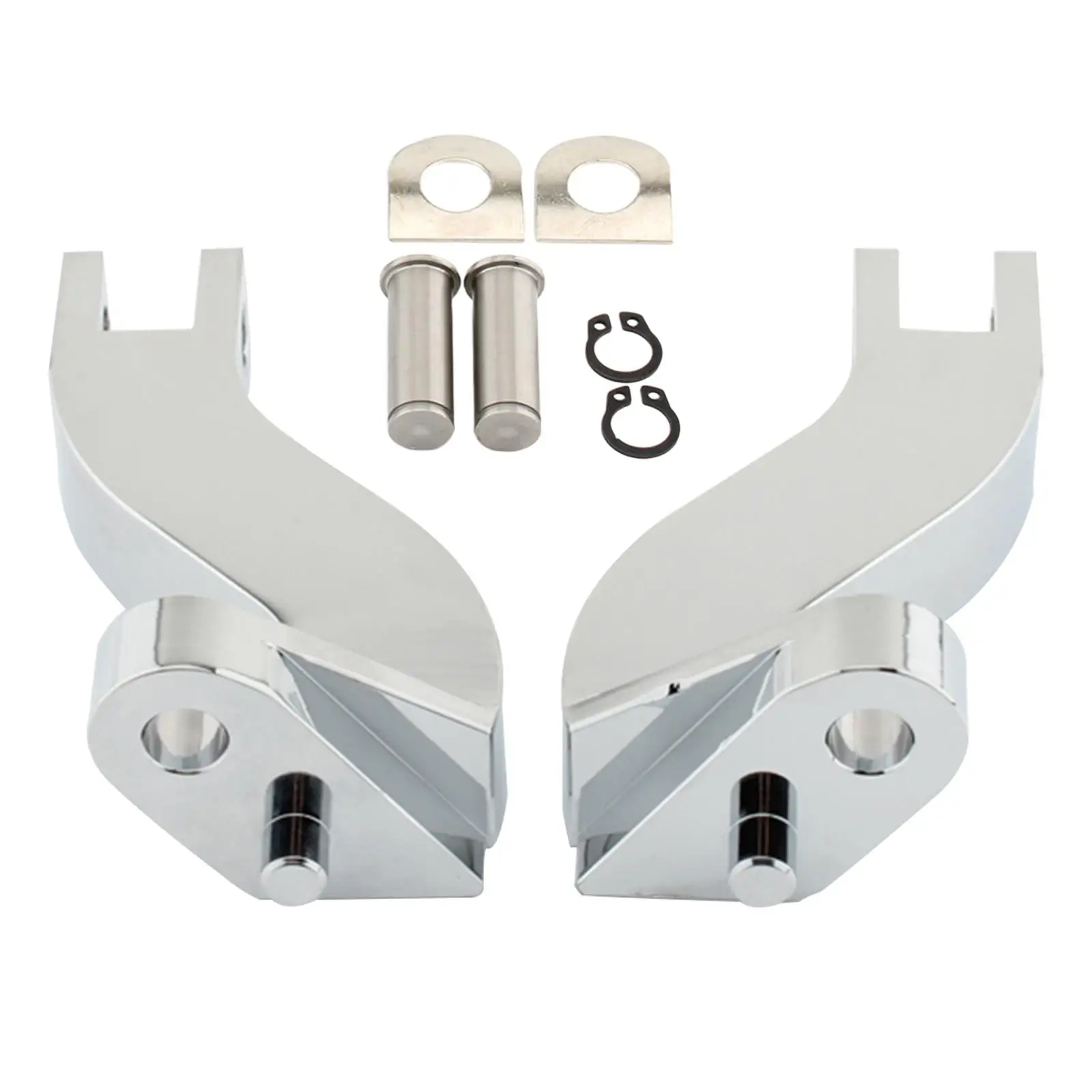 2x Motorcycle Foot Pegs Mount Kit with Mounting Hardware Foot Peg Support