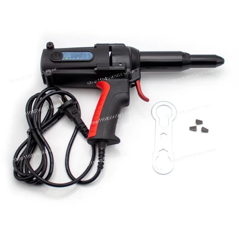 600W Heavy Duty Electric Rivet Gun 16000N 25mm Stroke 4.0-6.4mm Blind Riveter 220V