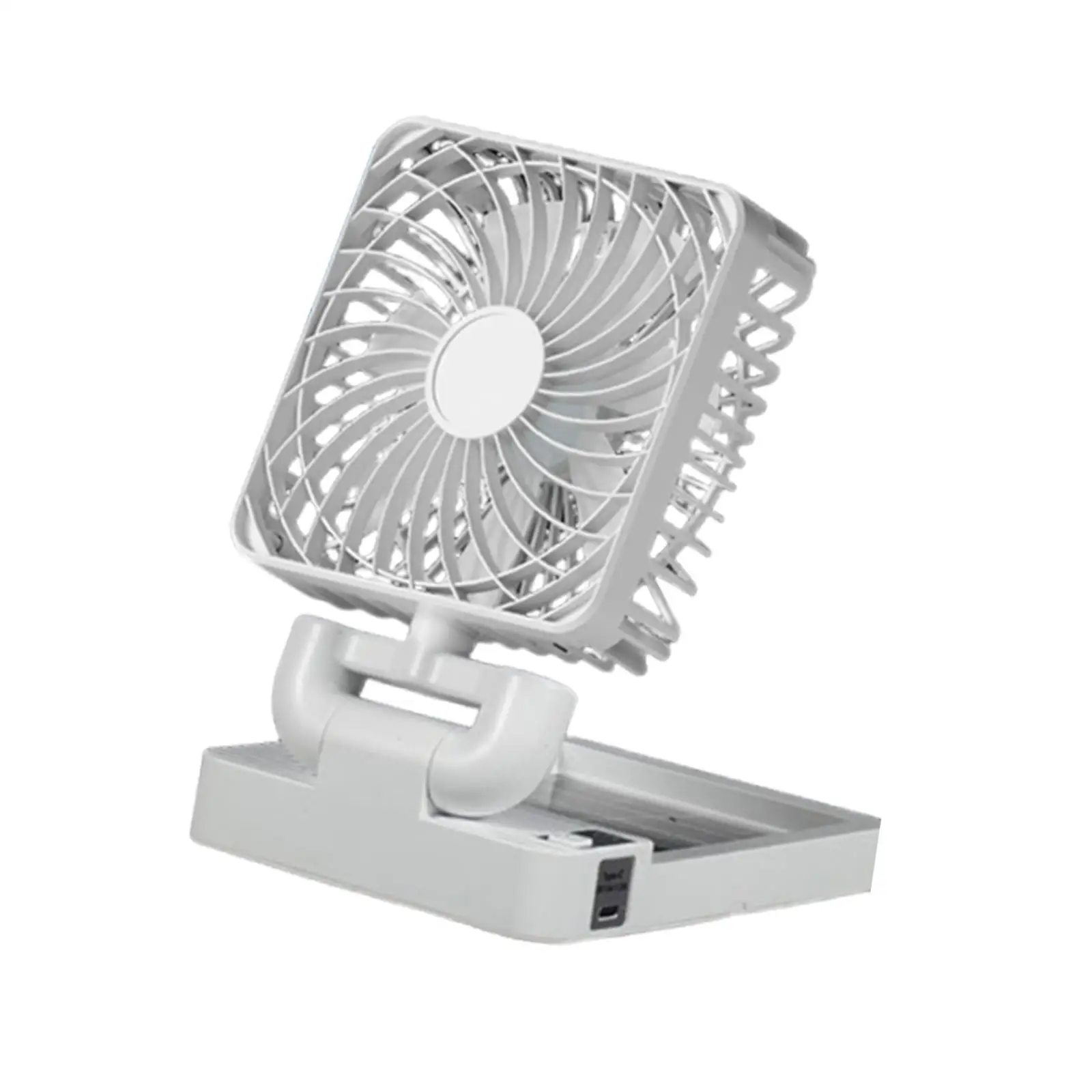 Portable Car Fan 3 Speed Solar Rechargeable Low Noise 360 Rotatable Strong Wind Vehicle Air Circulator for Truck