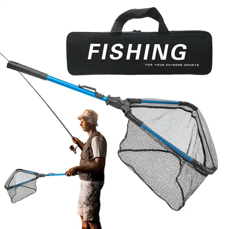 

Fish Net For Fish Tank Folding Fishing Net With Telescoping Handle Trout Net Fishing Equipment Aluminum Alloy Fishing Gear For