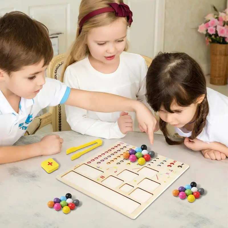 

Wooden Educational Counting Toy Beads Preschool Math Learning Toys Montessori Number Arithmetic