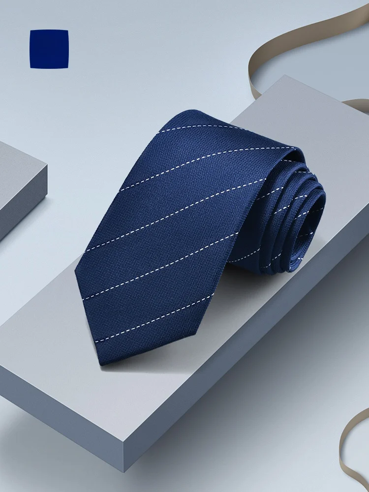 blue-silk-handmade-men's-tie-busin-casual-striped-irt-accory-versatile-hla-hemian-home-faion-summer-2025