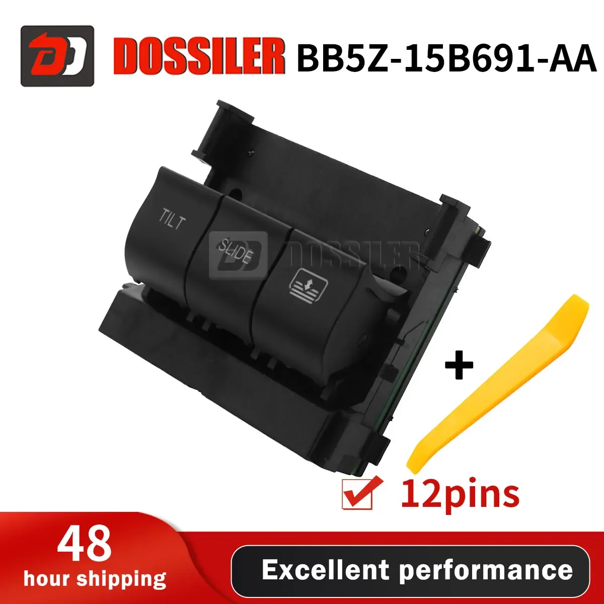 

BB5Z-15B691-AA Dossiler New Car Overhead Console Moon Roof Sunroof Switch Fits For Ford Explorer 2011-2017 SW6844 AASW6844