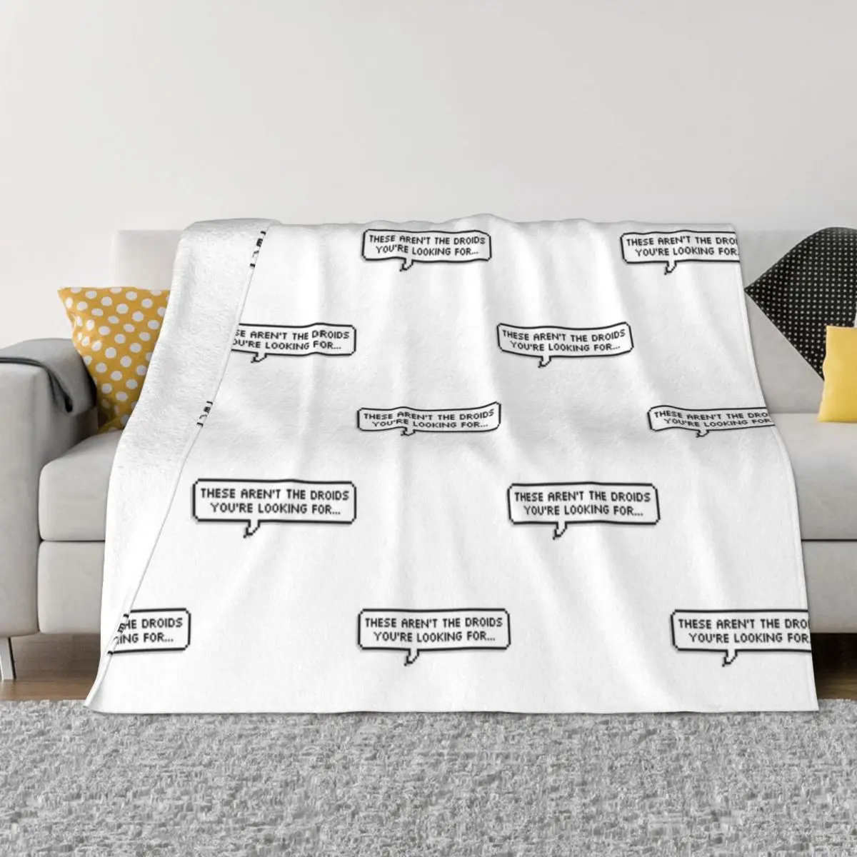 

Droids Throw Blanket Picnic for sofa Bed linens Blankets