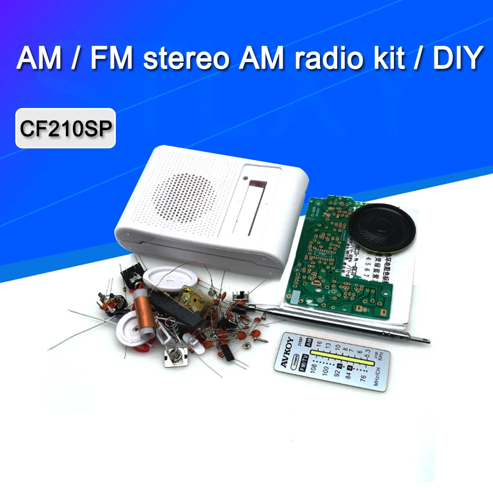 CF210SP AM/FM Stereo Radio Kit DIY Electronic Assemble Set Kit For Learner July DropShip DIY laboratory