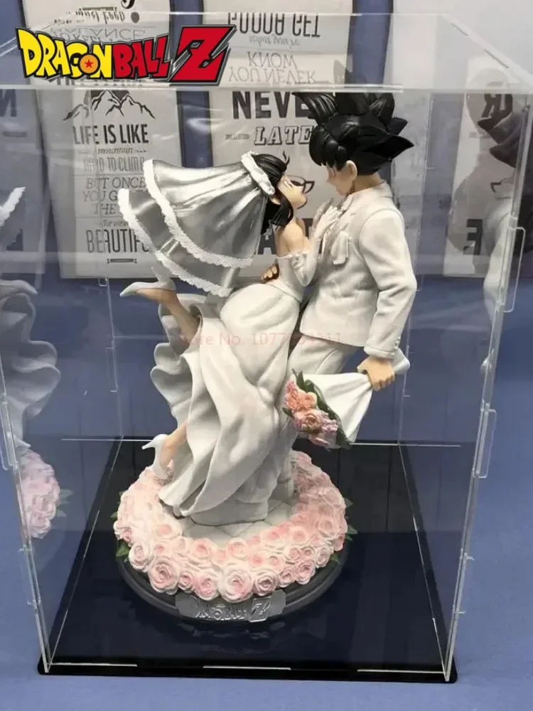 

2024 Hot Selling 31cm Anime Action Figure Dragon Ball Son Goku And Chichi Marry Wedding Decoration Collectible Model Gifts Toys