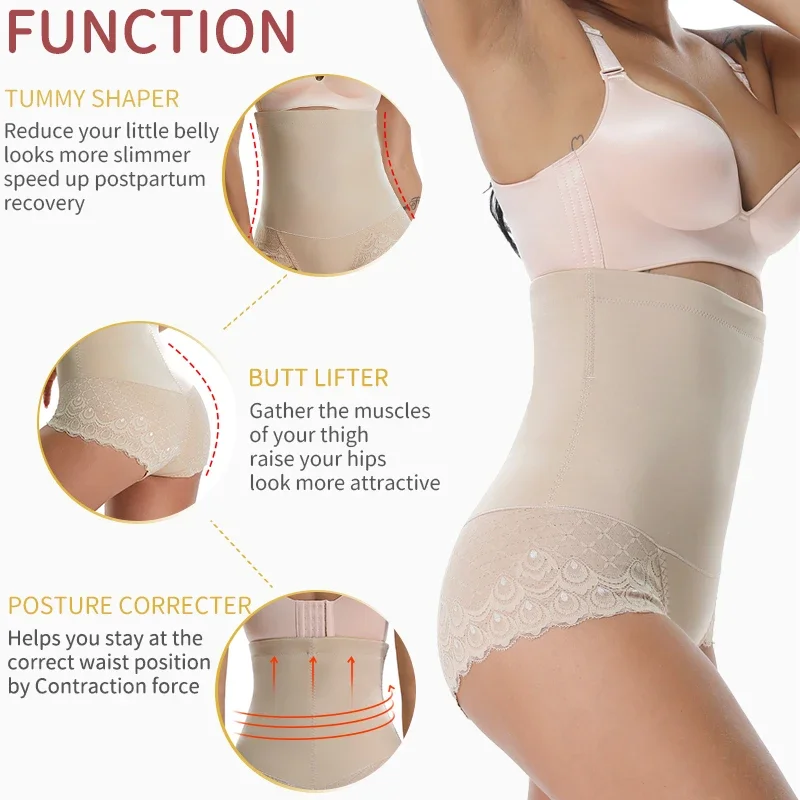 

High Waist Shapewear Butt Lifter Tummy Control Panties Body Shaper Slimming Underwear Waist Trainer Butt Lifter Modeling Shorts