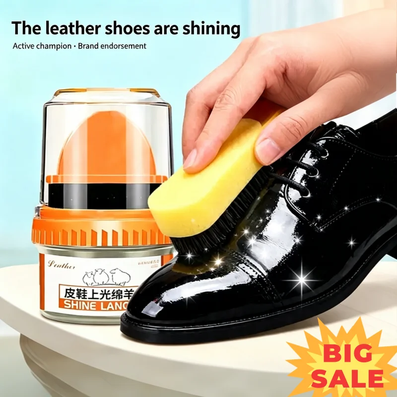 Shoe Care Oil Shoe Polish with Brush Can Protect Leather from Scratches and Is Used for Furniture, Car Seats, Interior Brightening, and Scratch Prevention