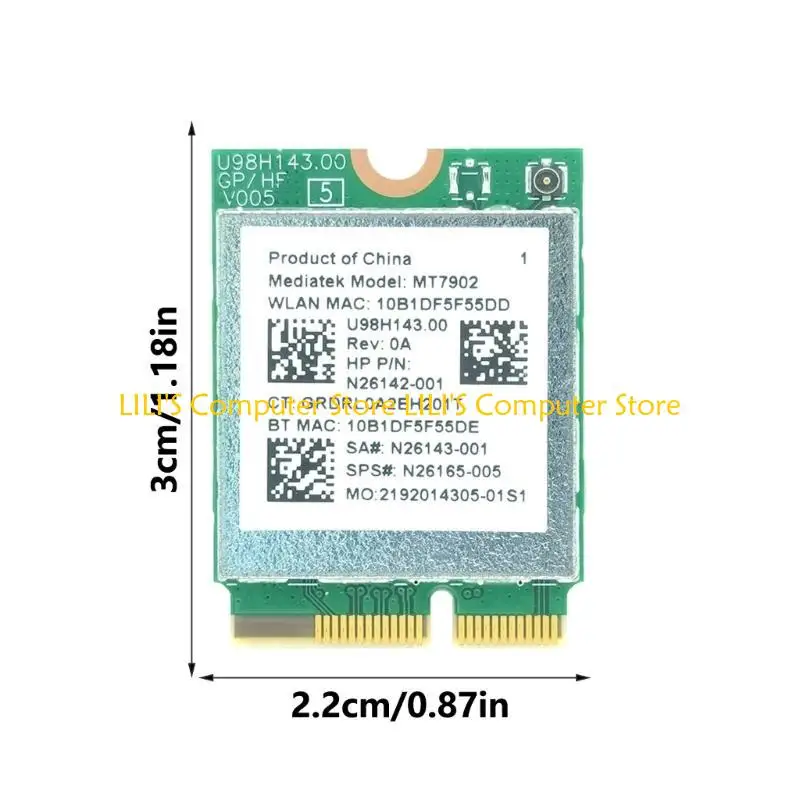 A52B MT7902 WIFI6E بطاقة الشبكة اللاسلكية M.2 متداخلة لأجهزة الكمبيوتر المحمولة والكمبيوتر #6