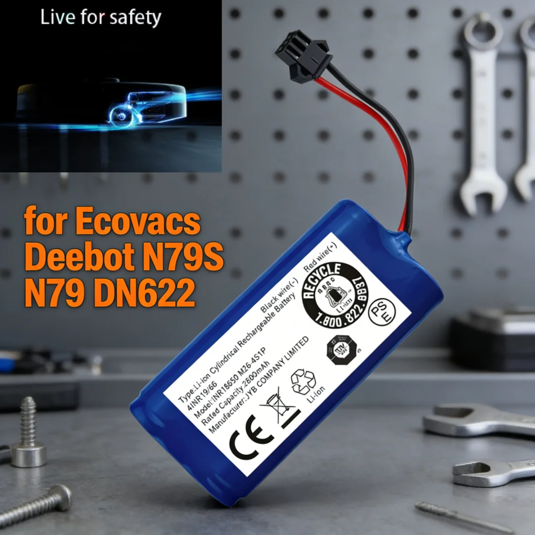 For Ecovacs Deebot & Eufy RoboVac Battery 14.4V 6800mAh Replacement for N79S N79 DN622 11 11S 12 15C Robot Vacuum Cleaner Parts