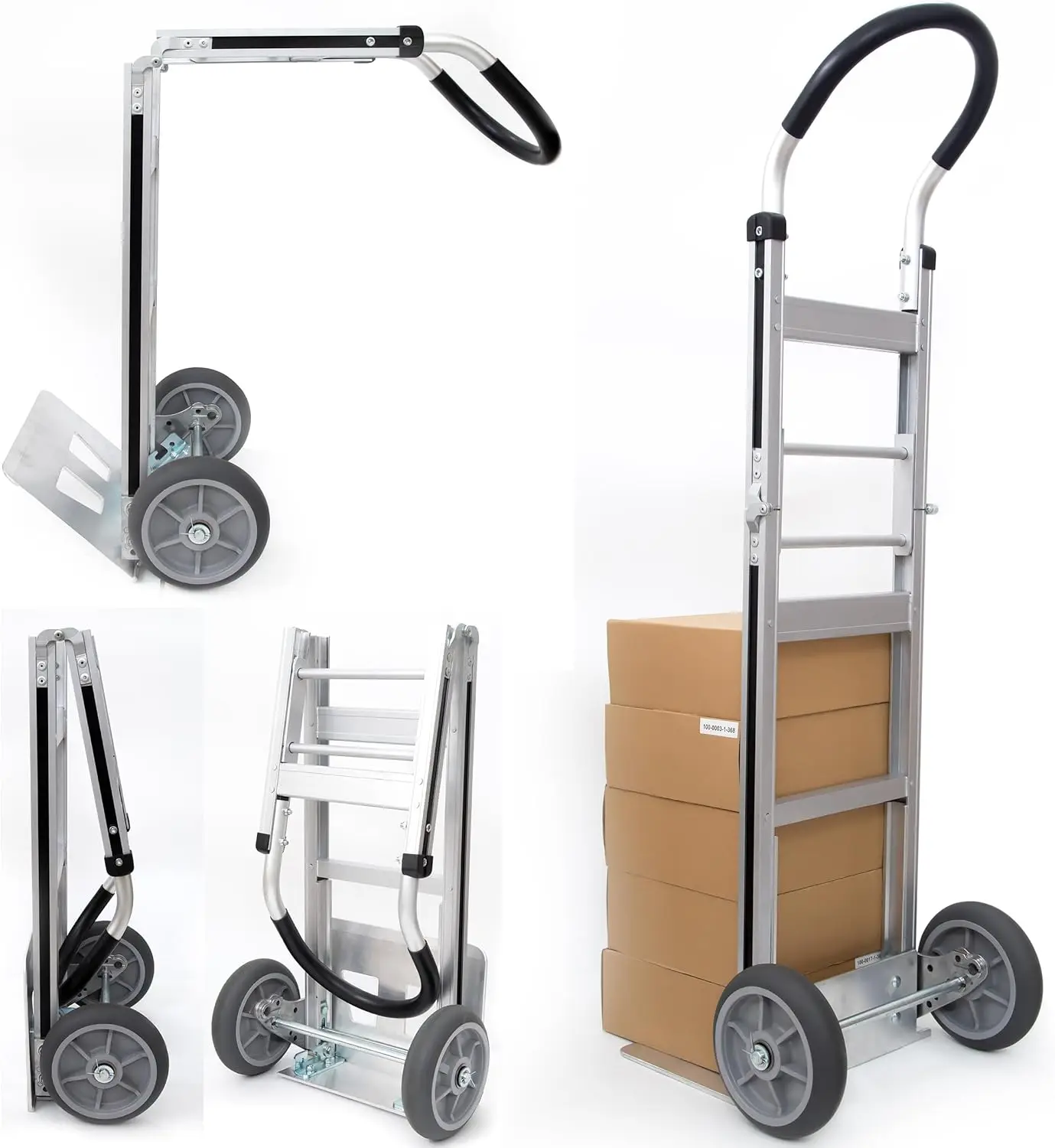 Tools 500LB Aluminum Appliance Folding Hand Truck - Foldable Heavy Duty Moving Furniture Dolly Cart with 2-Wheels 8