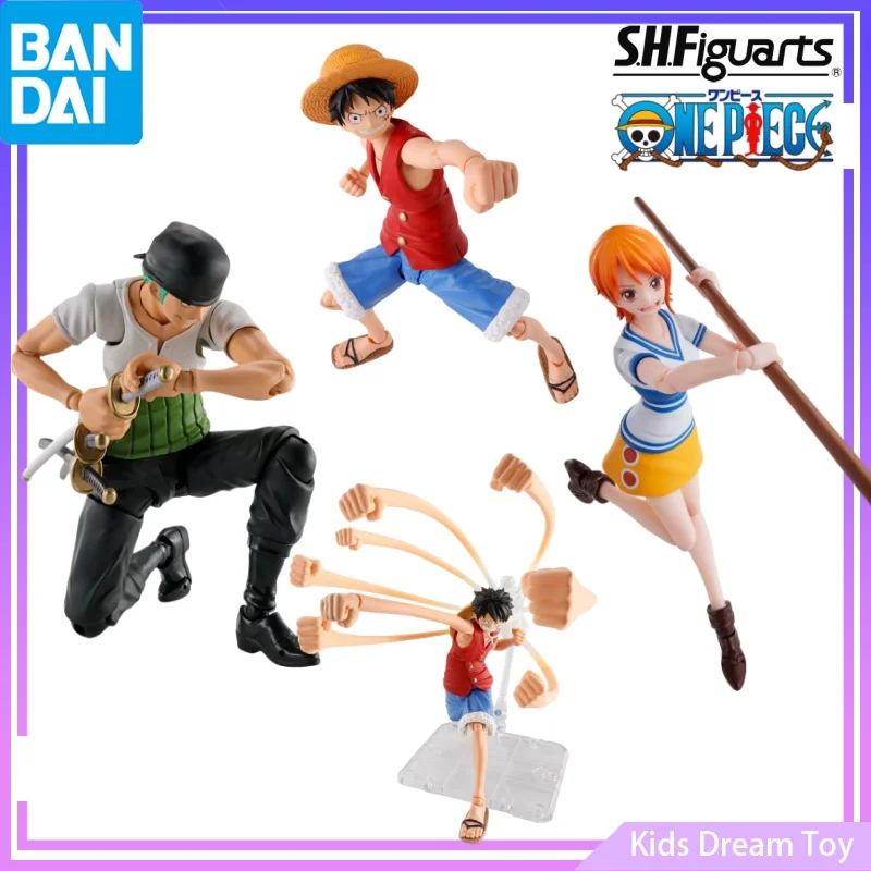 

Bandai в наличии, оригинальный набор деталей S.H.Figuarts ONEPIECE -ROMANCE DAWN- LUFFY&NAMI&ZORO&Gum-Gum, набор аниме-фигурок, игрушки
