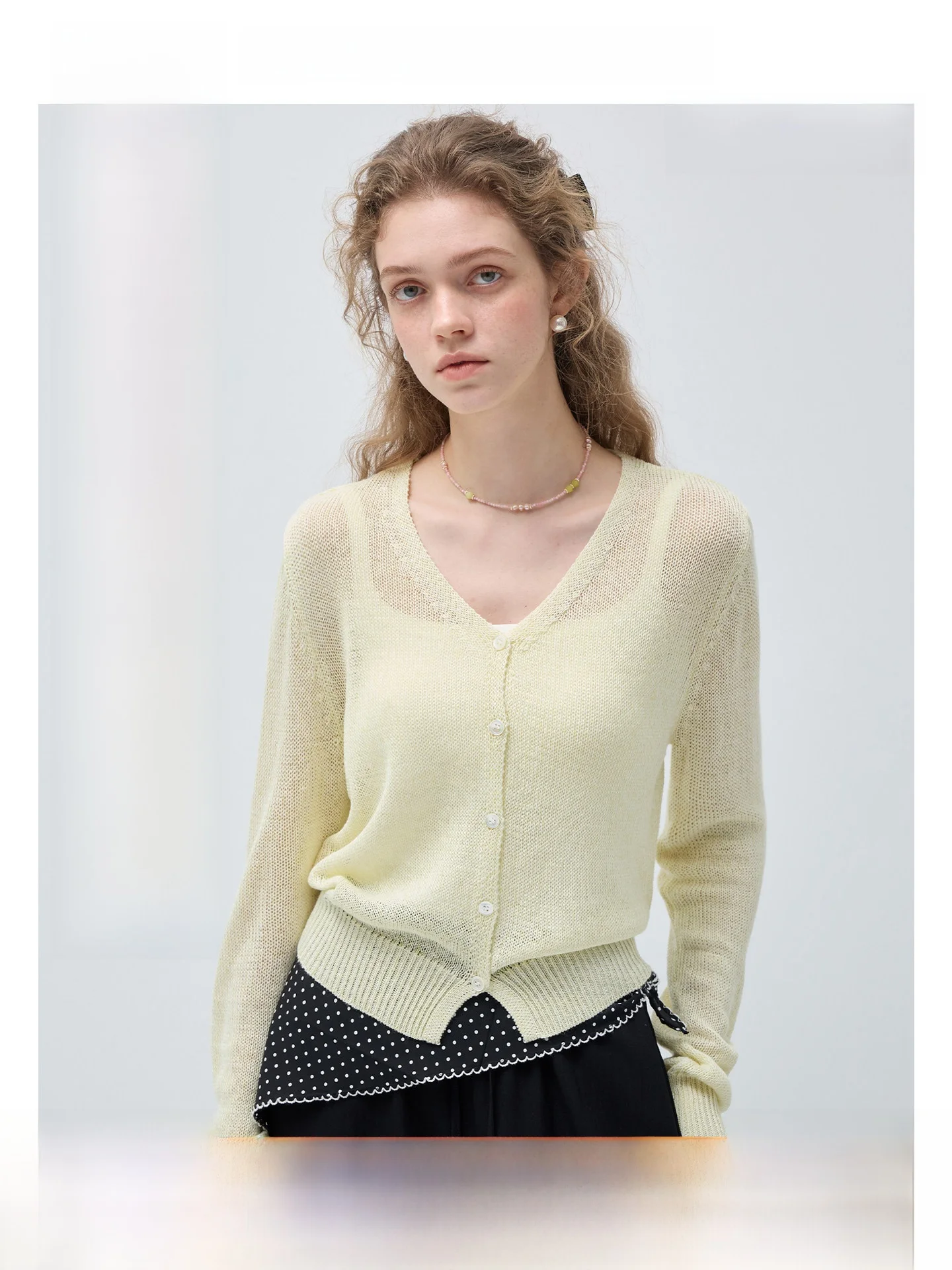 

Vega Chang Women's ort Knitted Woolen Sweater Long Sve Tee Seven Split Spring New Sle Korean Sle Straight Cut