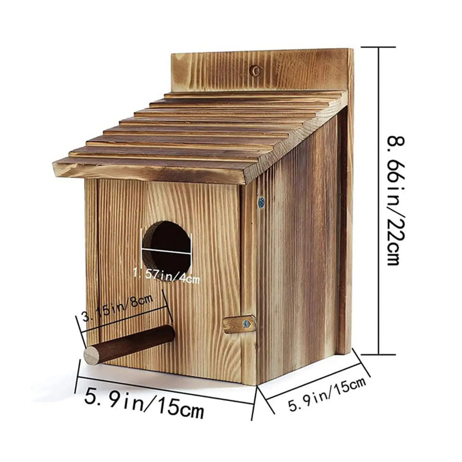 Casa nido y comedero para pájaros – Madera para exterior