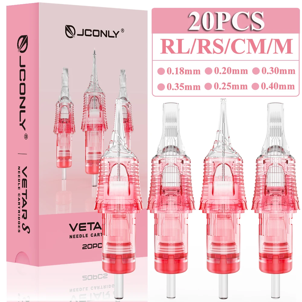 

JCONLY VETAR S PMU иглы для татуировки картридж 20 шт. RL/RS/CM/M стерилизующие иглы для татуировки универсальные картриджи для татуировки для ручки для татуировки