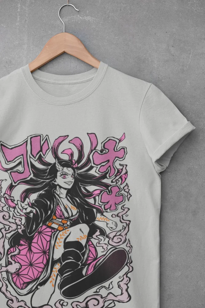 Nezuko Shirt Demon Slayer Kimetsu No Yaiba Tshirt Tanjiro Zenitsu Anime t-Shirt