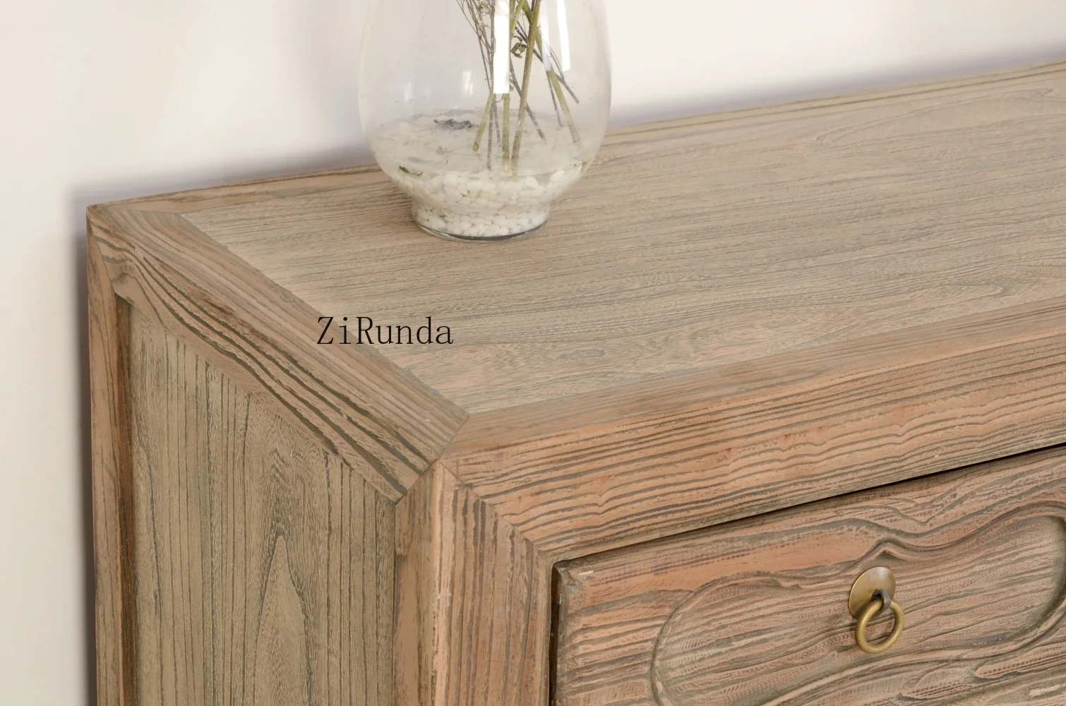 

Classic Chinese style wooden furniture imitation veneer home sideboard brass handle classic Chinese style