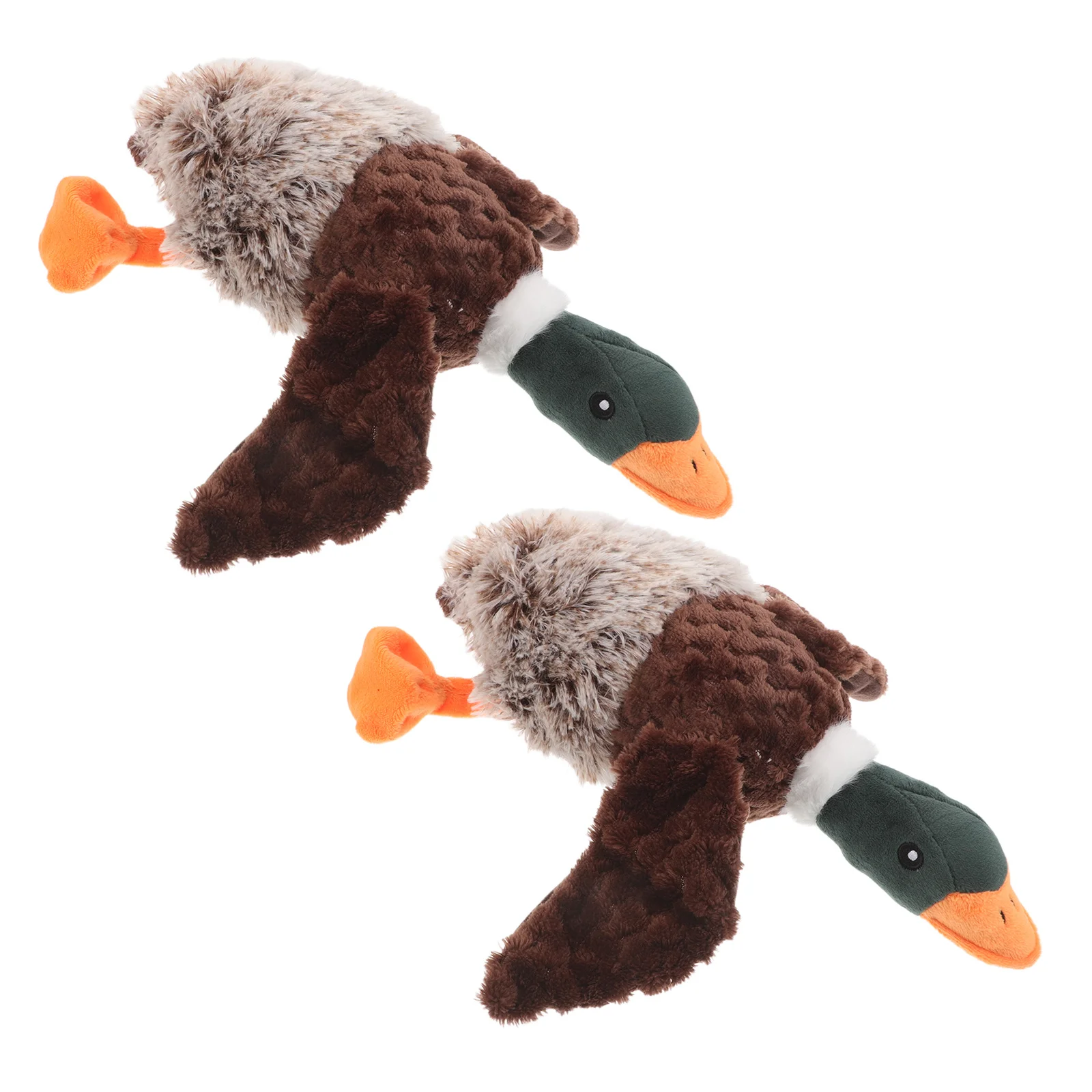 

2pcs Squeaky Dog Chew Duck Shape Soft Tough Material For Indoor Outdoor Training Realistic Bird Dog For Puppies