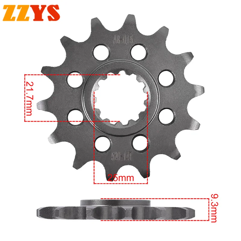 

520 14T 14 Tooth Front Sprocket Gear Staring Wheel Cam Pinion For Kawasaki KLE300 KLE300C Versy-X ABS KLE 300 2017-2023 2022 21