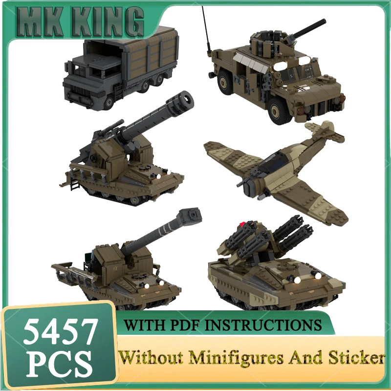 

Модель собранных транспортных средств Moc, строительные кирпичи, военные вооруженные транспортные средства, приводы, технологические блоки в сборе, строительные игрушки