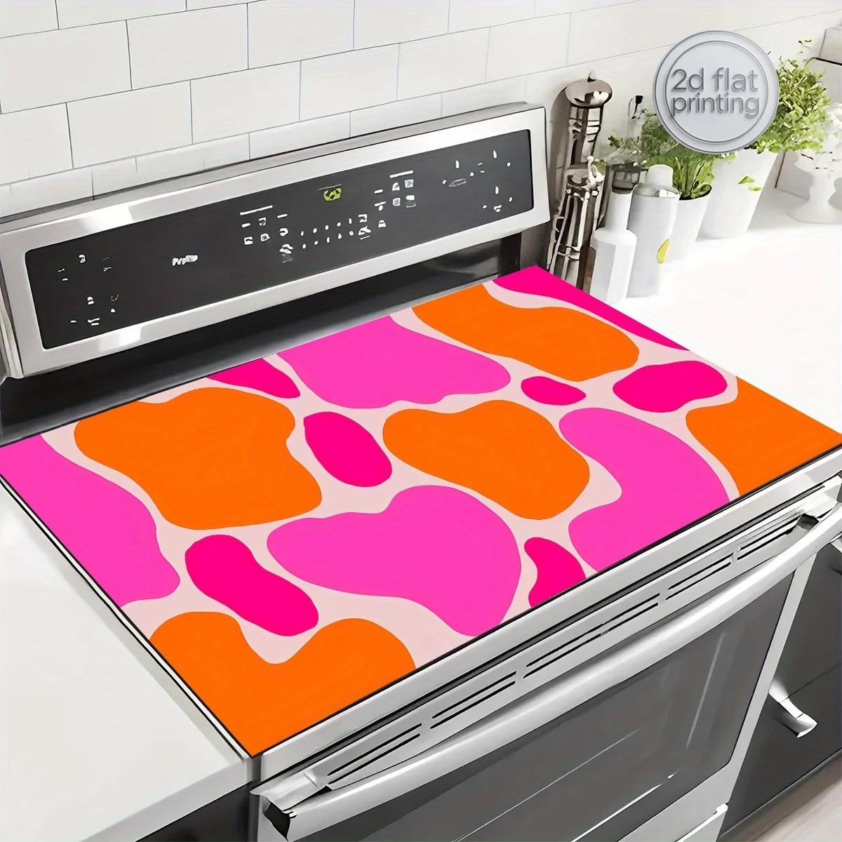 , 1pc, Pink Leopard Print Design, Cutlery Drying Mat, Dish Drying Pad, Colorful Patterned Dish Mat, Coffee Machine Mat, Washing