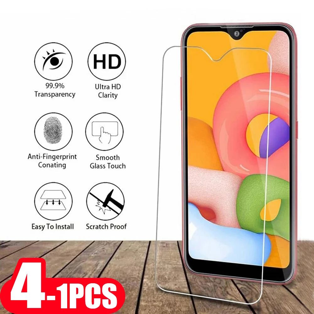 4-1Pcs For Samsung Galaxy A03s A02s A01 A02 A03 tempered glass A70s A50s A40s A40 A50 A60 A70 A80 A90 A30s A30 protective film