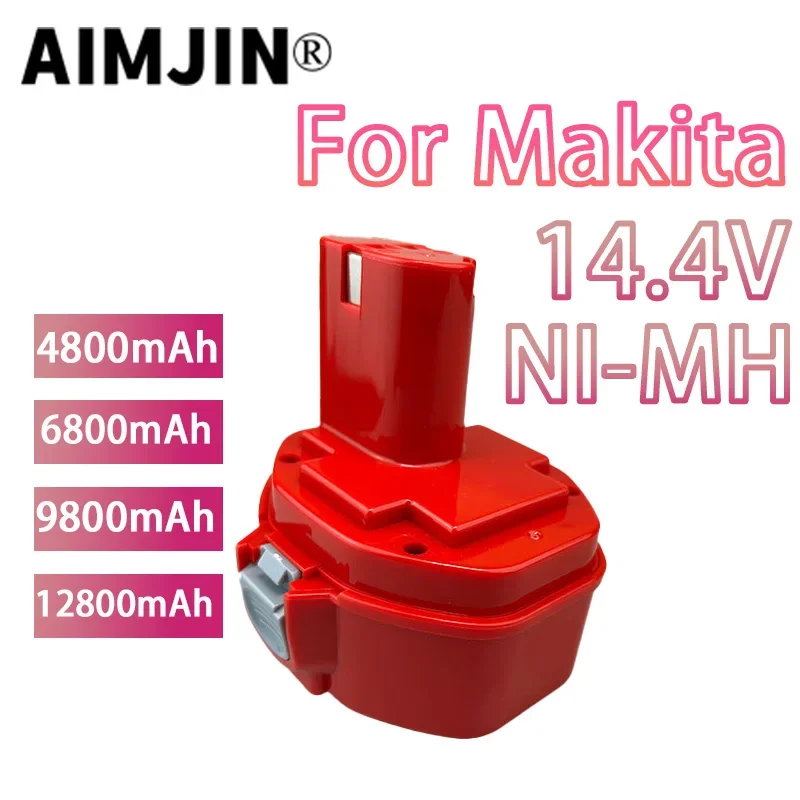 

Battery for Makita, 14.4V, 4800mAh, 6800mAh,9800mAh,12800mAh,Ni-MH, Cordless Drill Bits, Screwdriver,