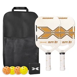 Carbon Fiber Pickleball Paddles Set para homens e mulheres, USAPA Aprovado, Pickle Ball Racket, aperto confortável, grande controle raquete