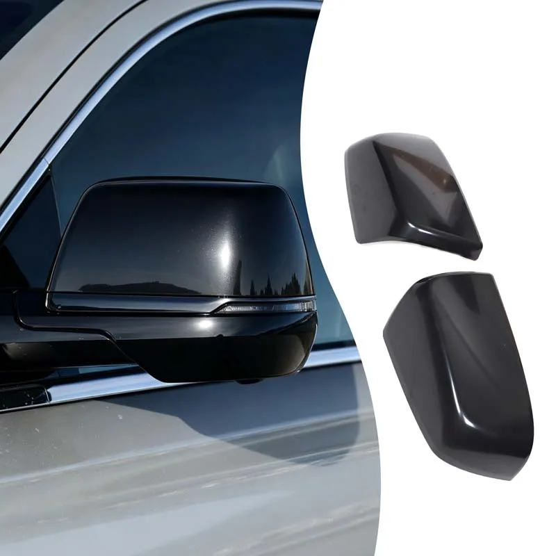 ABS Black For Cadillac Escalade 2015-2020  Car Exterior Rearview Mirror Cover Decorative Sticker Car Protection Accessories