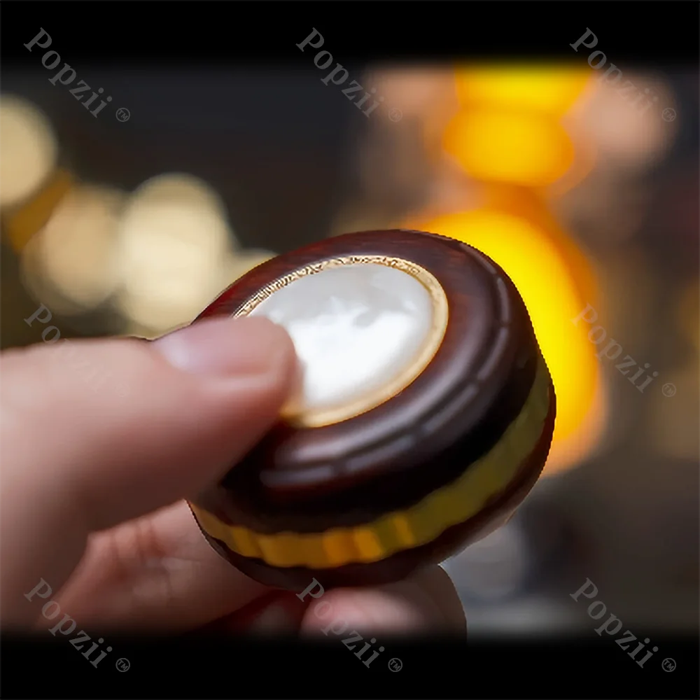 YueXiang EDC YueXiang-moneda magnética de palisandro birmano para adultos, juguete para aliviar el estrés, aparatos para aliviar el estrés en la oficina, juguetes para la ansiedad