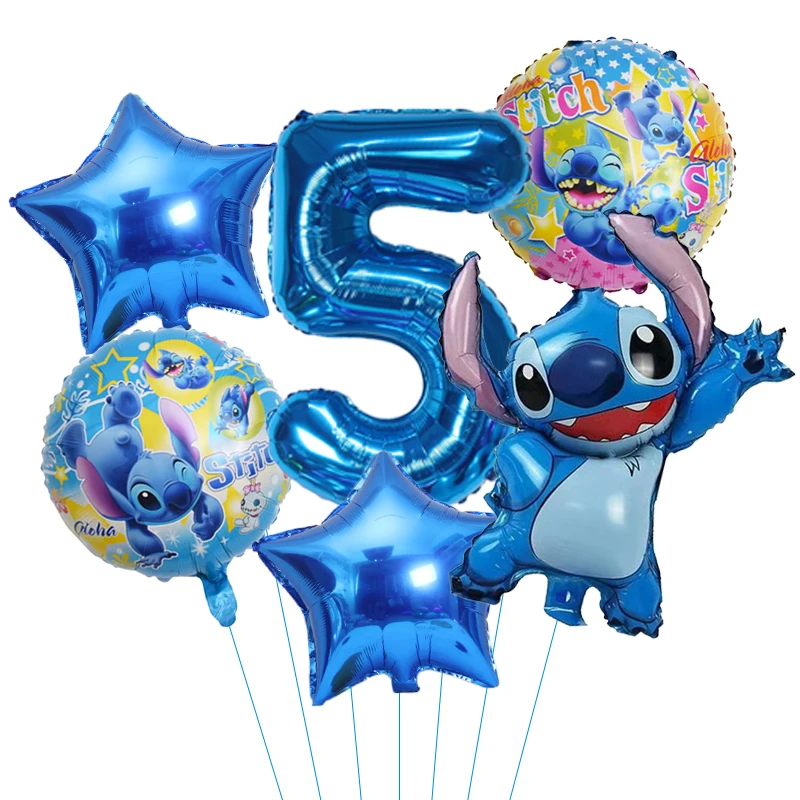 6pcs Disney Lilo & Stitch Party Balloons Stitch 32\