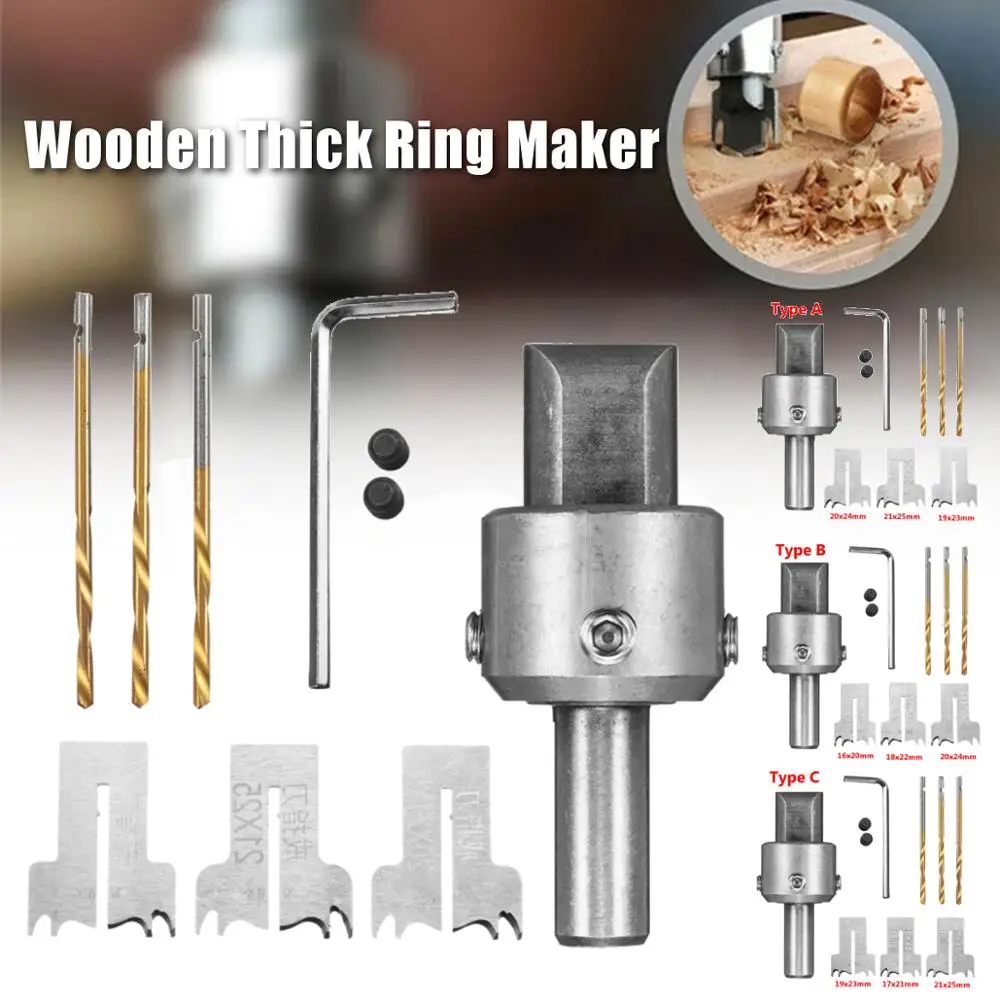 8pcs Ring Cutter Removal Bead Drill Barrel Bead Cutter Drill Bit Woodworking Tool
