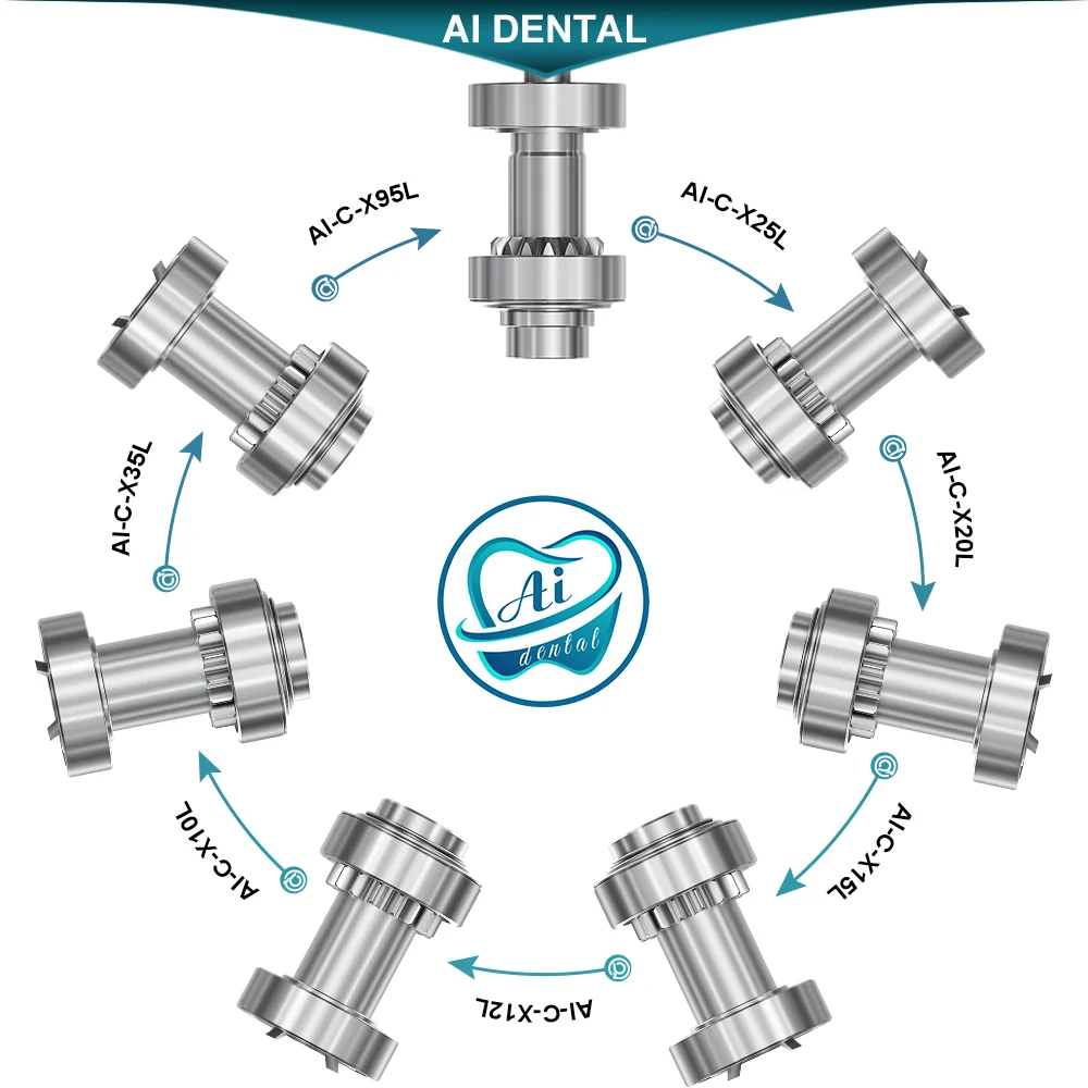 1 pcs AI-X Serie Cartridge Rotor Ceramic/Ball Bearing Dental Contra Angle Slow  Speed Handpiece Tips Accessories