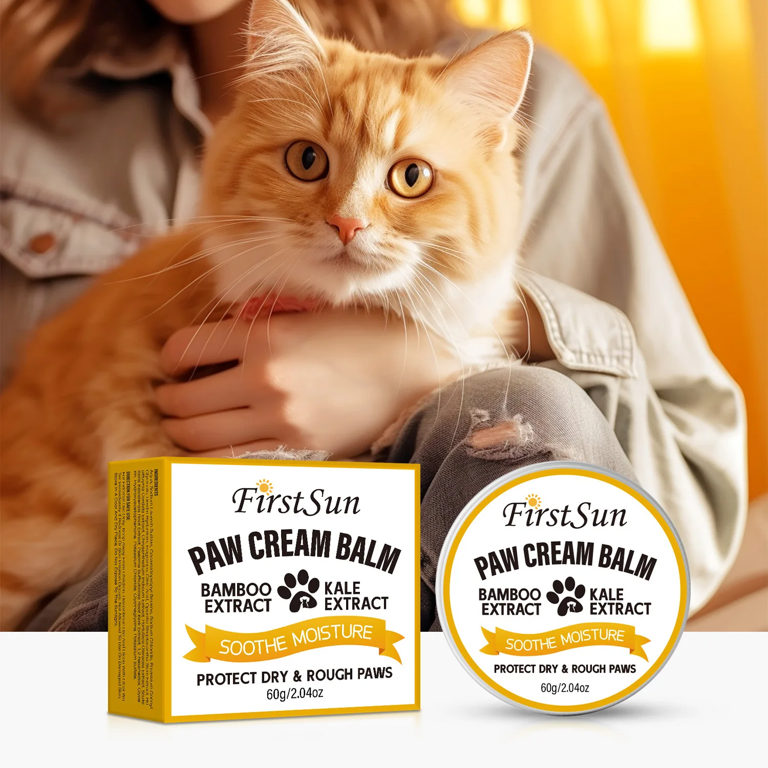 

Pet Claw Protection Cream Moisturizing and Moisturizing Dogs and Cats Moisturizing Feet Care Cream 60g