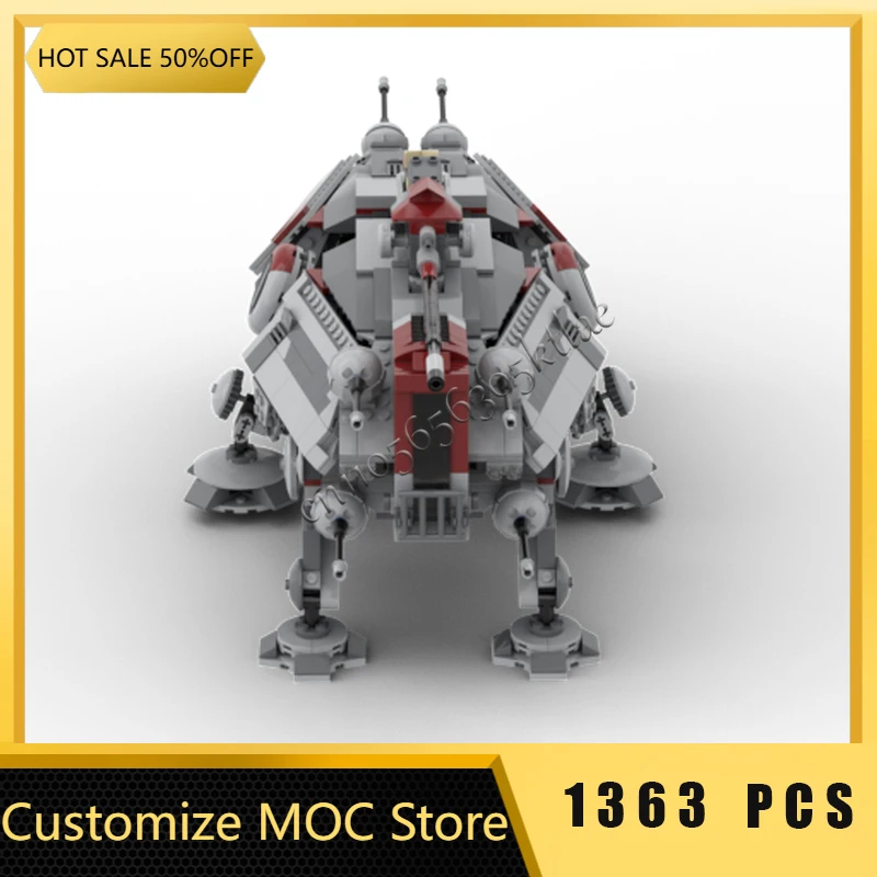 1363 PCS AT-TE 7675 Customize Brick Main Heavy Walking Machine Fighting Children Assembly DIY Building Set Toys Birthday Gifts