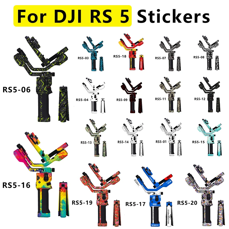 For DJI RS 5 Decals Gimbal Stabilizer PVC Stickers Anti-scra