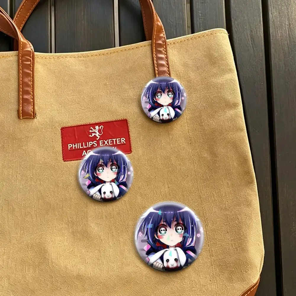 D-Dark Gathering Yayoi Houzuki  32/44/58mm Handmade Pins Round Brooch Badge Backpacks Clothes Jewelry Gifts