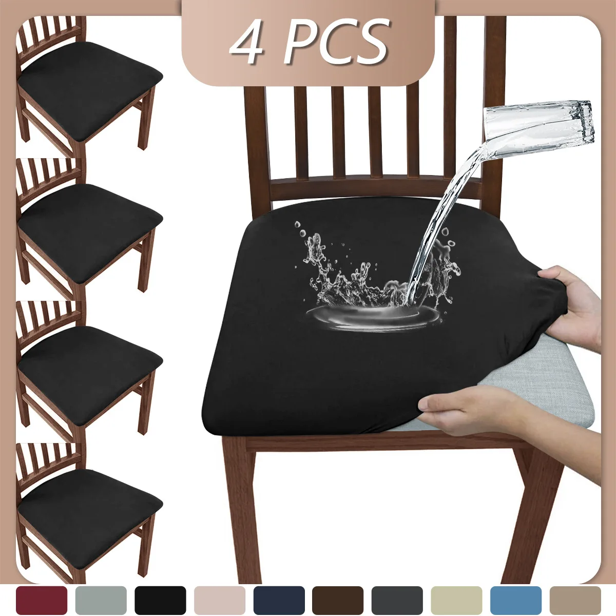 1PCS/4PCS/6PCS High Elasticity Waterproof Universal Bench Cover for Hotel Restaurant Dining Chair Cover