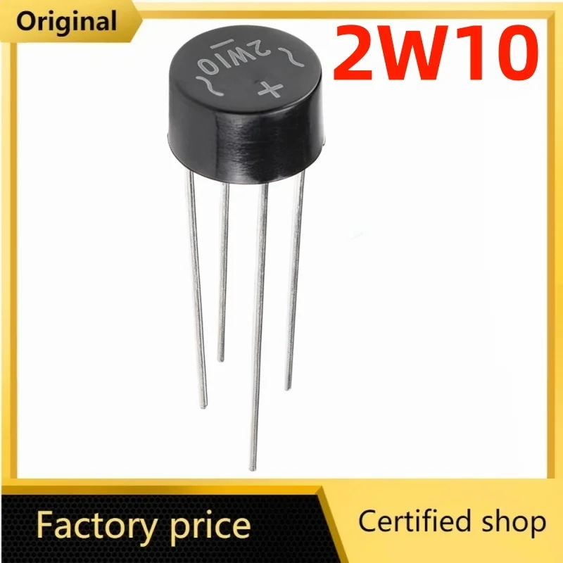 10PCS 30PCS 50PCS 100PCS/Lot Original brand new 2W10 2A1000V diode bridge rectifier 2W10 Circular rectifying bridge best quality